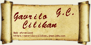 Gavrilo Cilikan vizit kartica